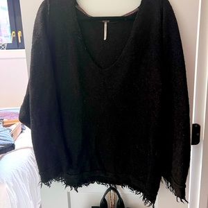 FREE PEOPLE oversized fringe sweater